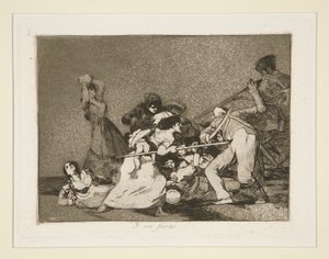 Y son fieras (En ze zijn als wilde beesten), pl. 5 uit Los desastres de la guerra (De rampen van de oorlog)