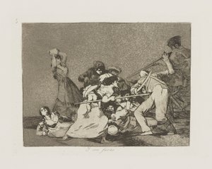 En Ze Zijn Als Wilde Beesten, pl. 5 uit de serie Los desastres de la guerra (De Rampen van de Oorlog)