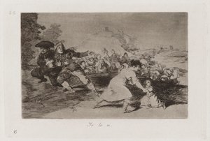 Yo lo vi (Ik zag het), Plaat 44 uit Los desastres de la guerra (De rampen van de oorlog) door Francisco de Goya