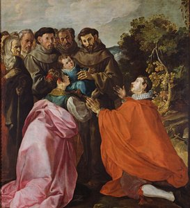 Genezing van St. Bonaventura door St. Franciscus van Assisi, c.1628