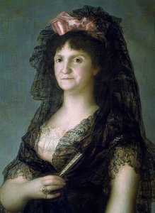 Portret van Maria Lusia met mantilla (detail)