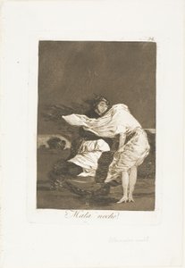 Een Slechte Nacht, plaat 36 uit Los Caprichos