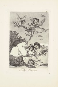 Allen zullen vallen (Todos Caeràn) Plaat 19 uit: Los Caprichos door Francisco Jose de Goya y Lucientes