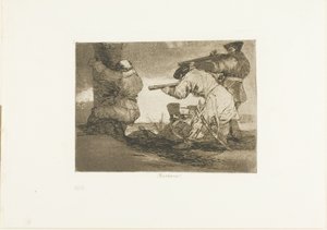 Barbaren!, plaat 38 uit De rampen van de oorlog door Francisco Jose de Goya y Lucientes