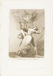 Kan niemand ons losmaken, plaat 75 uit Los Caprichos door Francisco Jose de Goya y Lucientes