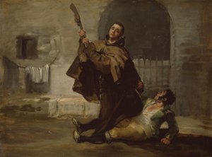 Broeder Pedro Clubs El Maragato met de kolf van het geweer, ca. 1806 (olieverf op paneel)