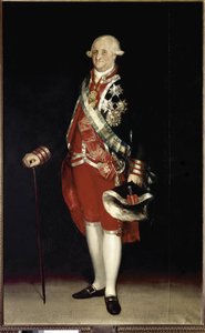 Volledig portret van Karel IV, koning van Spanje door Francisco de Goya