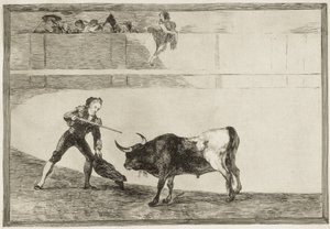 Pedro Romero doodt de stilstaande stier. 1816. Plaat 30 van 