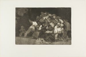 Algemene dwaasheid, plaat negen uit De Spreekwoorden door Francisco Jose de Goya y Lucientes