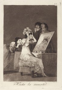 Tot de dood, plaat 55 uit Los Caprichos door Francisco Jose de Goya y Lucientes
