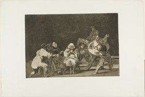 Hij die je niet mag zal je belasteren in een grap, plaat 17 uit Los Proverbios