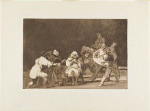 Hij die je niet mag zal je belasteren in een grap, plaat 17 uit Los Proverbios