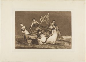 Zwaarder dan een Dode Ezel, plaat 1 uit Los Proverbios door Francisco Jose de Goya y Lucientes