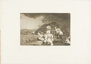 Het Verdient Je Goed, plaat zes uit De Rampen van de Oorlog door Francisco Jose de Goya y Lucientes