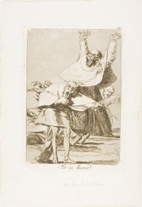 Het is tijd, plaat 80 uit Los Caprichos door Francisco Jose de Goya y Lucientes