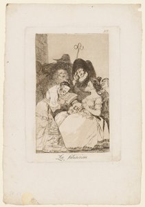 La Filiacion, plaat uit "Los Caprichos", 1799