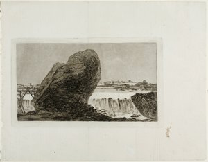 Landschap met waterval door Francisco Jose de Goya y Lucientes