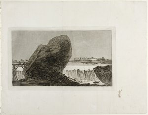 Landschap met Waterval door Francisco de Goya