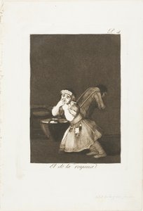 Oppasjongen, plaat vier van Los Caprichos door Francisco Jose de Goya y Lucientes