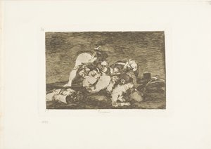 Noch deze, plaat tien uit De rampen van de oorlog door Francisco Jose de Goya y Lucientes