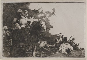 No se convienen uit "Desastres de la Guerra" door Francisco de Goya