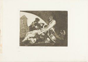 Noch deze, plaat elf uit De rampen van de oorlog door Francisco Jose de Goya y Lucientes