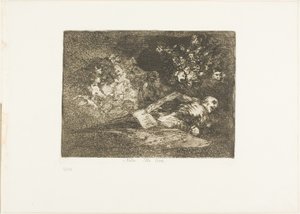 Niets. Het evenement zal het vertellen, plaat 69 uit De Rampen van de Oorlog door Francisco Jose de Goya y Lucientes