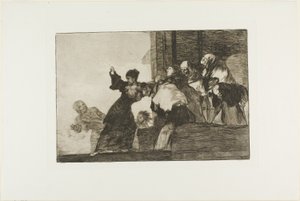 Arme dwaas, plaat elf uit Los Proverbios door Francisco Jose de Goya y Lucientes