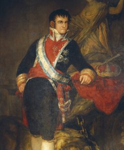 Portret van koning Ferdinand VII (detail) door Francisco Jose de Goya y Lucientes