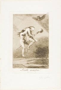 Mooie leraar!, plaat 68 uit Los Caprichos door Francisco Jose de Goya y Lucientes