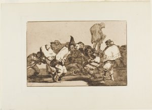 Verheug u, carnaval, want morgen zult gij as zijn, plaat 14 uit Los Proverbios door Francisco Jose de Goya y Lucientes