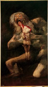 Saturnus Verslindt Zijn Zoon door Francisco Jose de Goya y Lucientes