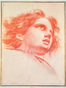 Engelenhoofd (voorbereidende tekening voor 
