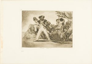 Dat is moeilijk!, plaat 31 uit De oorlogsrampen door Francisco Jose de Goya y Lucientes