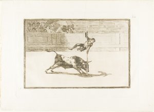 De behendigheid en stoutmoedigheid van Juanito Apinani in de arena van Madrid, plaat 20 uit De Kunst van het Stierenvechten