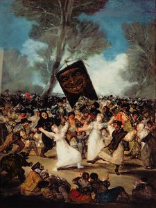 De begrafenis van de sardine (Corpus Christi Festival op Aswoensdag) door Francisco de Goya