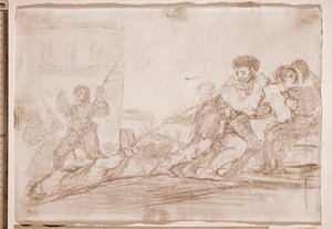 De rampen van de oorlog: Hij verdiende het door Francisco de Goya