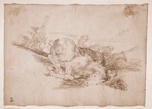 De rampen van de oorlog: Het gebeurt altijd (voorbereidende tekening)