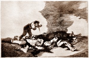 De Rampen van de Oorlog: Para eso habeis nacido (daarom ben je geboren) door Francisco Jose de Goya y Lucientes