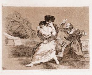 De rampen van de oorlog: Ze willen niet door Francisco de Goya