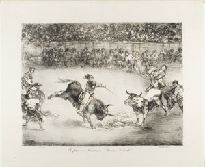 De Beroemde Amerikaan, Mariano Ceballos, uit De Stieren van Bordeaux door Francisco Jose de Goya y Lucientes