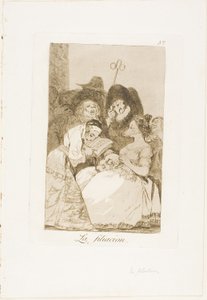 De filiatie, plaat 57 uit Los Caprichos door Francisco Jose de Goya y Lucientes