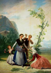 De Bloemisten of Lente door Francisco de Goya