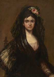 De Madrileña door Francisco de Goya