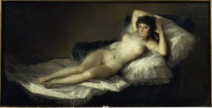 De Naakte Maja, c.1798-1805 door Francisco Jose de Goya y Lucientes