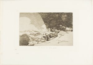 Hetzelfde elders, plaat 23 uit De rampen van de oorlog door Francisco Jose de Goya y Lucientes