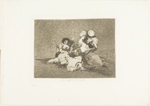 De vrouwen geven moed, plaat vier uit De rampen van de oorlog door Francisco Jose de Goya y Lucientes
