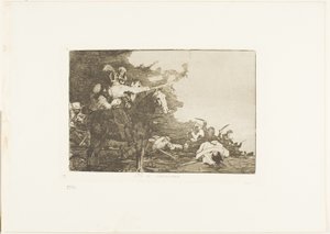 Ze Zijn Het Niet Eens, plaat 17 uit De Rampen van de Oorlog door Francisco Jose de Goya y Lucientes