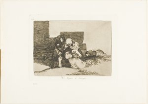 Ze komen niet op tijd aan, plaat 52 uit De rampen van de oorlog door Francisco Jose de Goya y Lucientes