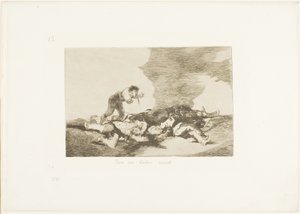 Dit is waarvoor je geboren bent, plaat twaalf uit De rampen van de oorlog door Francisco Jose de Goya y Lucientes